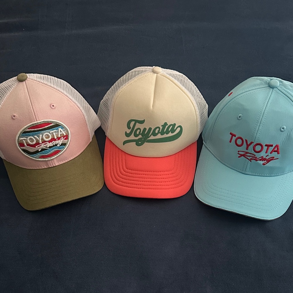 Toyota Racing Women's Cap Set - Pink, Cream, Blue